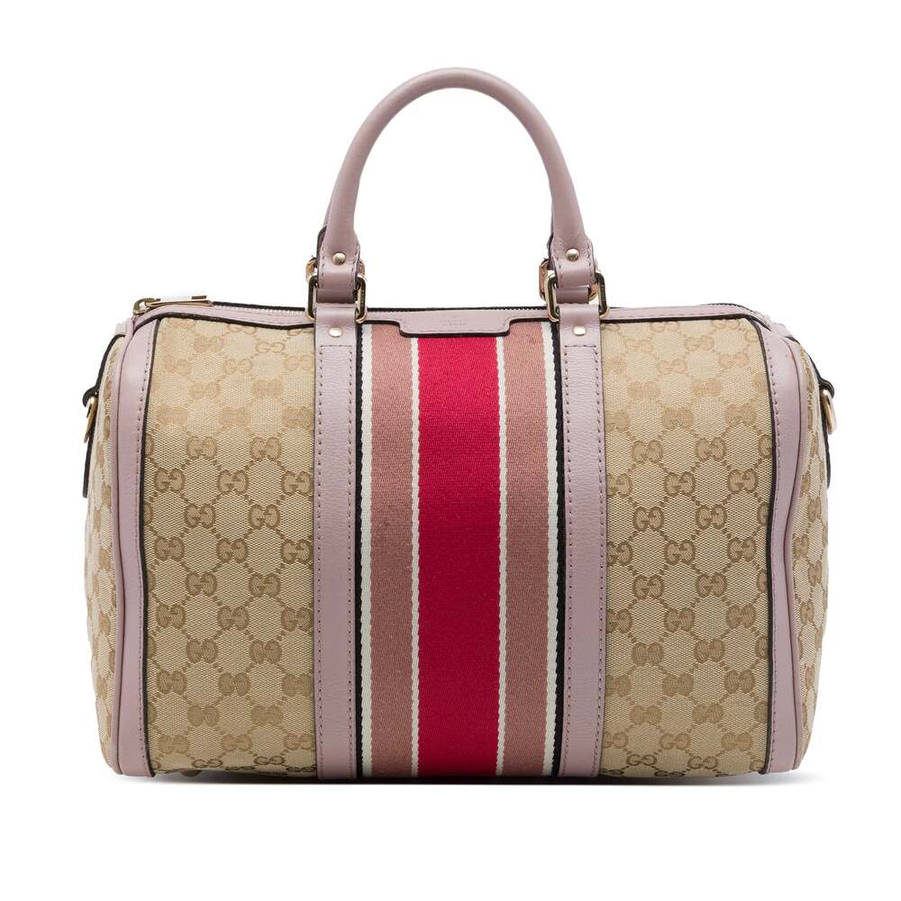 Gucci Vintage Web Boston Bag Gg Canvas #334122G10B
